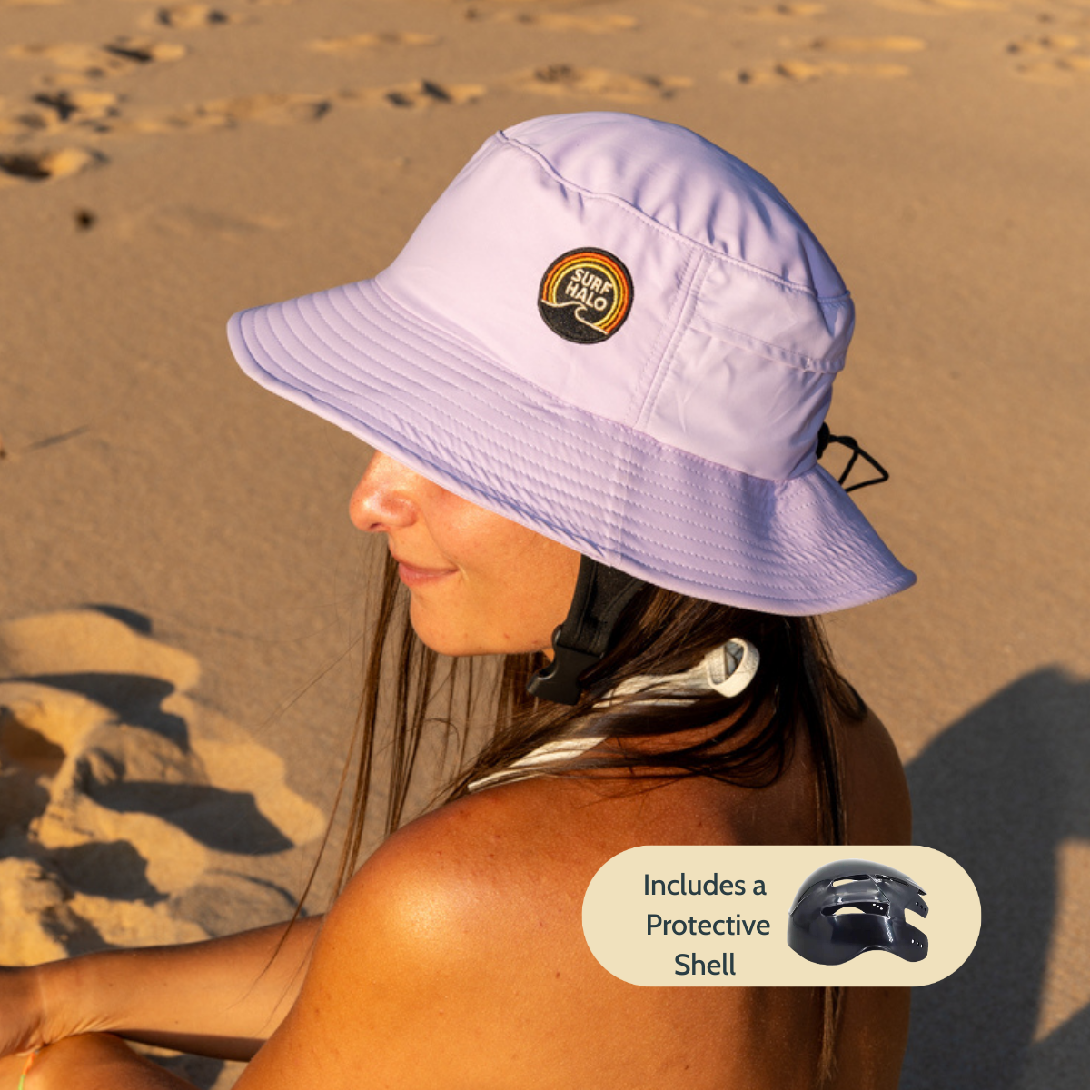 HALO PROTECT - Surf hat with a protective inner shell - Lilac