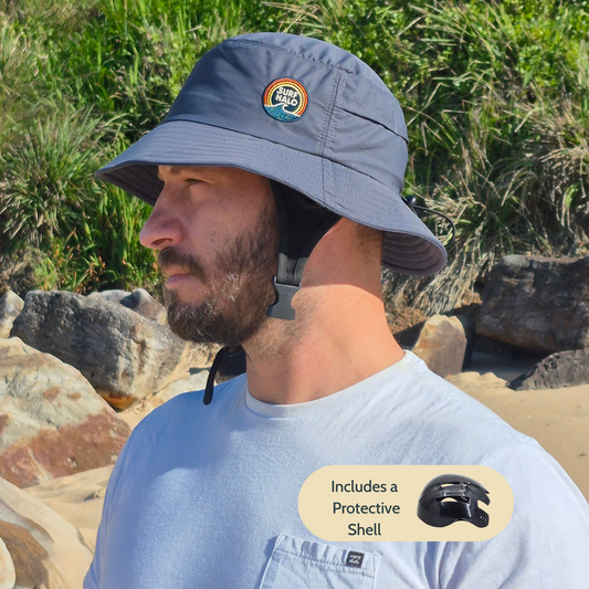 HALO PROTECT - Surf Hat with a protective inner shell - Charcoal